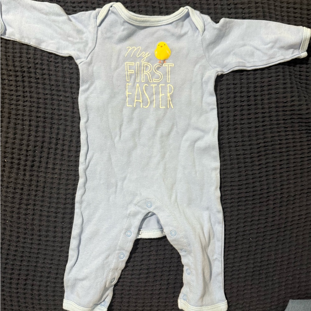 3 Onesies for Easter Blue 'My First Easter' Baby Onesie 6-9 M